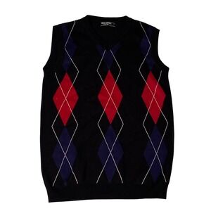 Gap Designed & Crafted Mens XL  Patchwork Cable Knit Cotton Cardigan Sweater